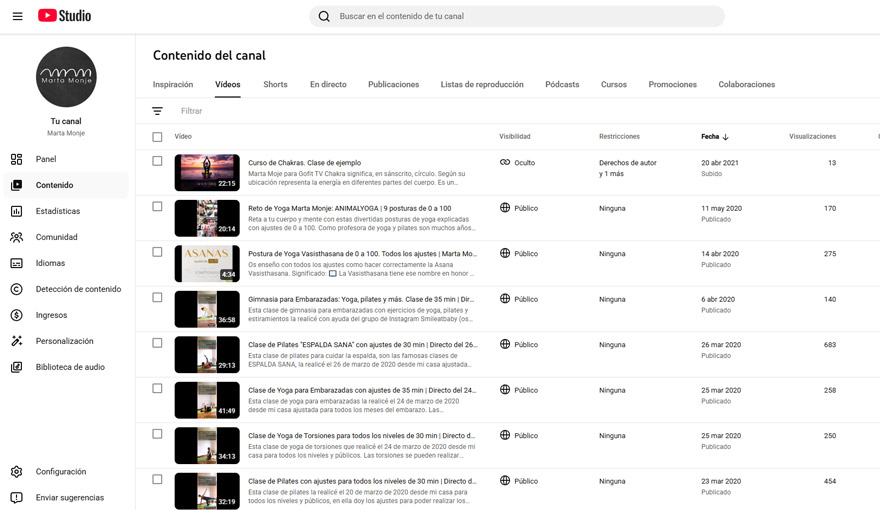 Crear Canal de Youtube + Manual