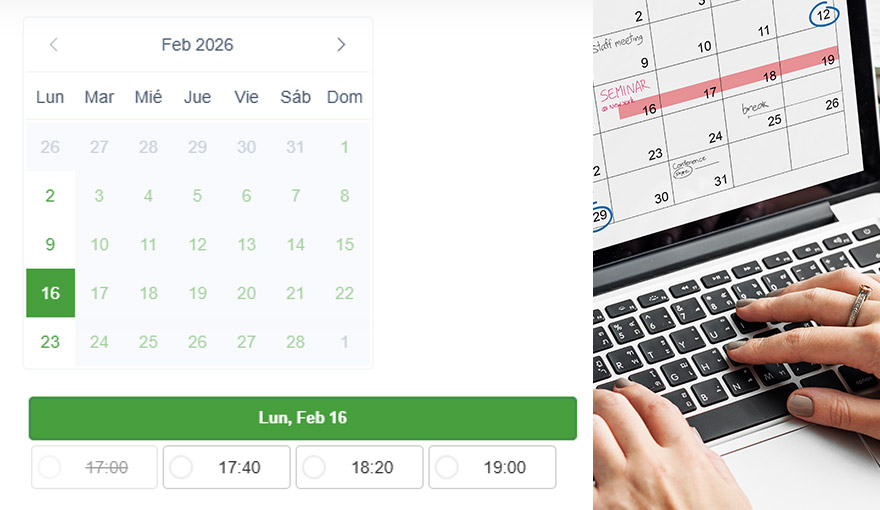 Integrar Calendario para agendar citas online